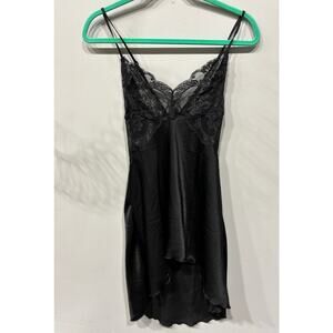 Fredericks of Hollywood Black Lace Slip Womens Size Small